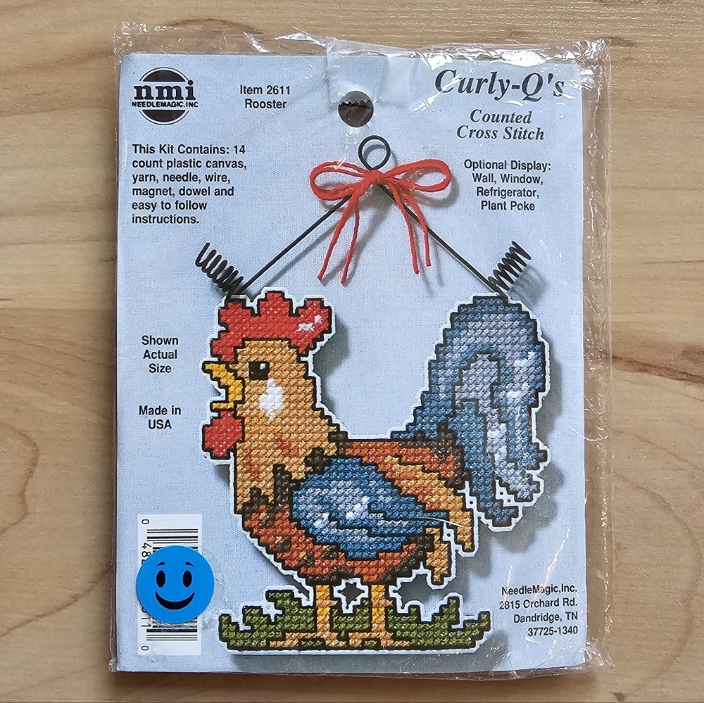 nmi Cross Stitch Kit Curly Q's "Rooster"